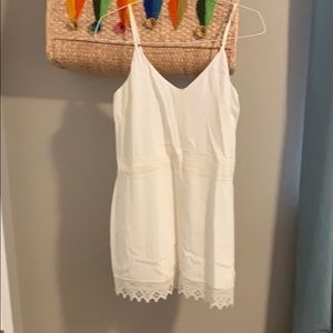White sundress with lace trim!